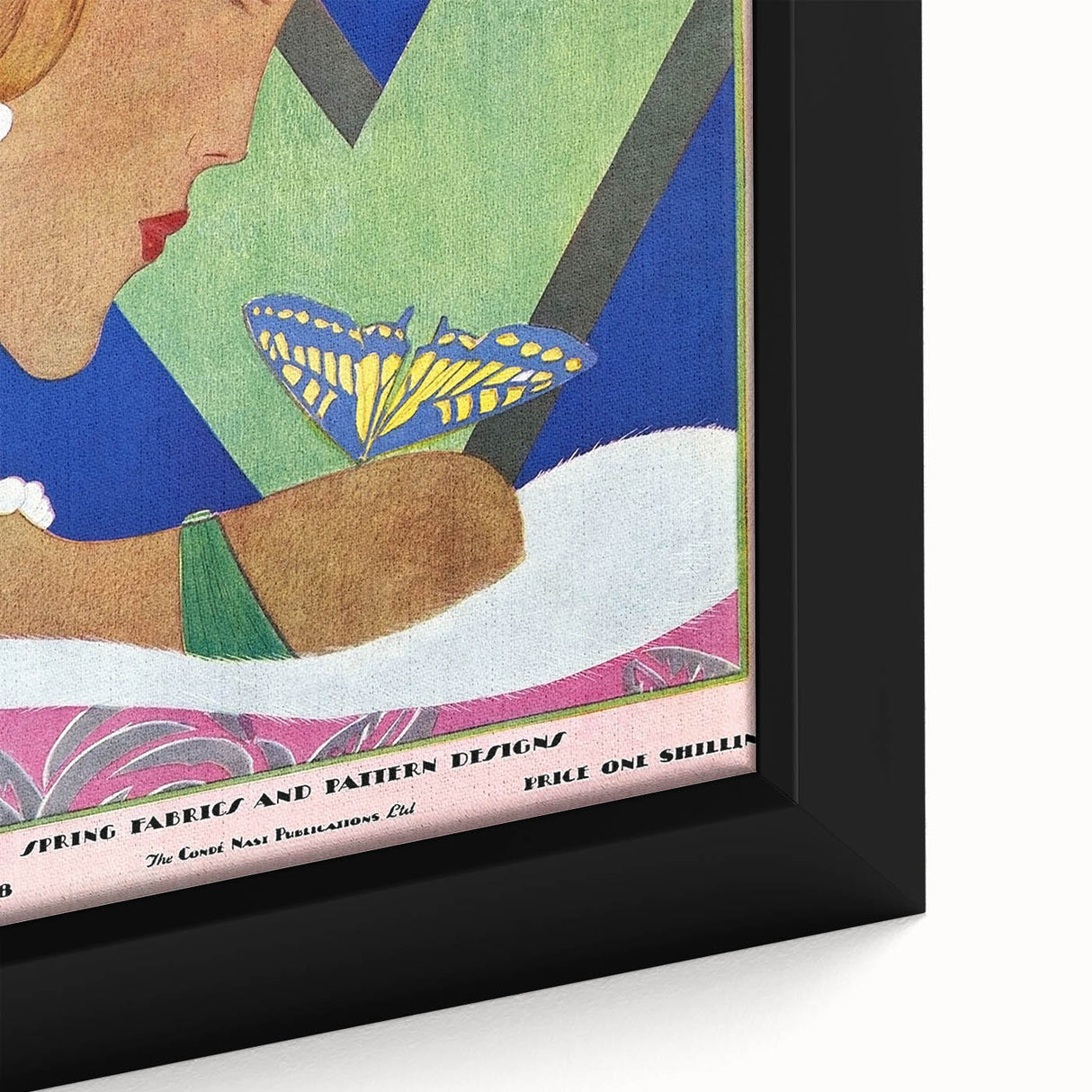 Vogue Illustration Print - 1928 Spring Fashion Art with Butterfly