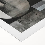 Acrylic Dining Room Artwork – Geometric Monochrome Print