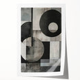 Acrylic Dining Room Artwork – Geometric Monochrome Print