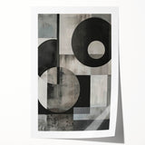 Acrylic Dining Room Artwork – Geometric Monochrome Print