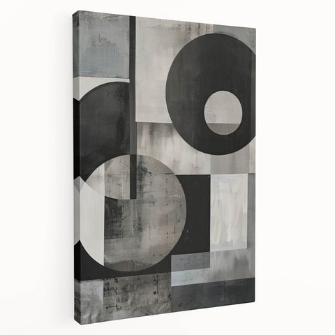 Acrylic Dining Room Artwork – Geometric Monochrome Print