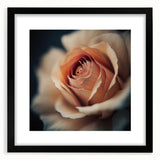 Abstract floral wall art in a black frame with a mat, showcasing vibrant colors and intricate designs, perfect for enhancing modern home decor aesthetics.