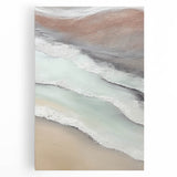Abstract landscape wall art on stretched canvas, showcasing vibrant colors and dynamic shapes. Ideal for modern decor, adding a contemporary touch to any space.