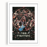 Foo Fighters Retro Wall Art - Vintage Cosmic Concert Poster