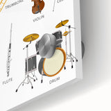 Musical Instruments Educational Wall Art - Kids' Learning Poster