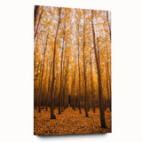 Large abstract wall art in warm autumn hues on acrylic glass, ideal for bedroom or dining room decor.