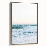 Framed canvas depicting a vintage summer landscape with muted gold and black tones, suitable for bedroom decor.