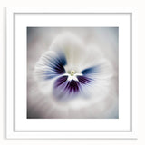 Abstract floral wall art framed with a mat in white, showcasing vibrant colors and intricate patterns, perfect for enhancing modern home decor.
