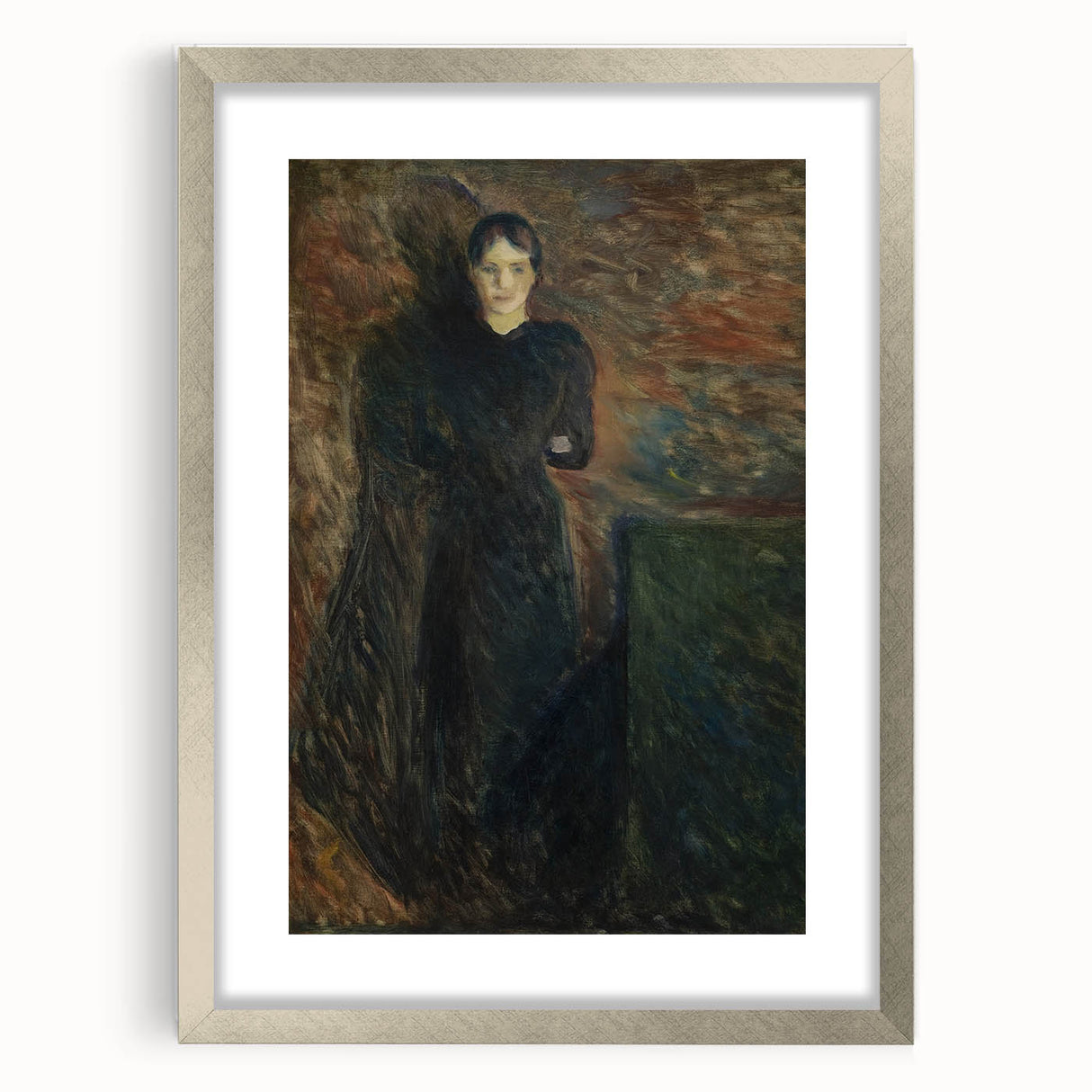 Expressionist Wall Art - Lady in Black by Edvard Munch