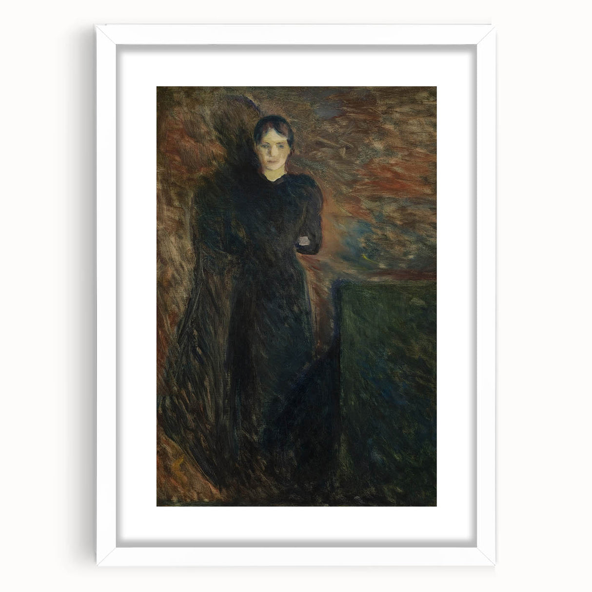 Expressionist Wall Art - Lady in Black by Edvard Munch