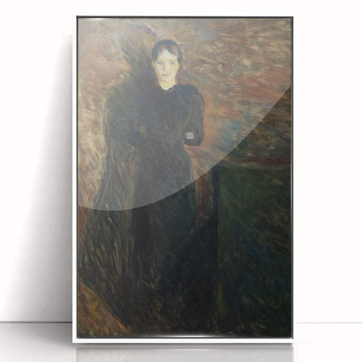Expressionist Wall Art - Lady in Black by Edvard Munch