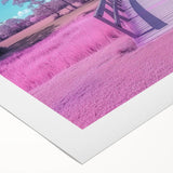 Landscape bridge design on rolled canvas, showcasing intricate details and vibrant colors. Perfect for home decor, it comes securely packaged in a sturdy cardboard tube for safe delivery.