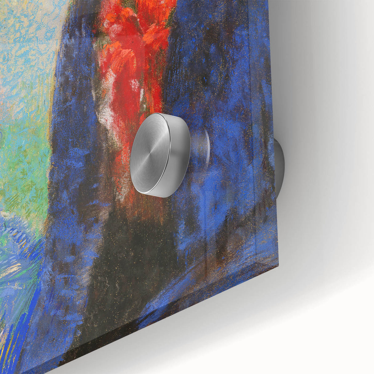 Modern Wall Art - Elegant Portrait of a Woman with Floral Background - Print