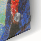 Modern Wall Art - Elegant Portrait of a Woman with Floral Background - Print