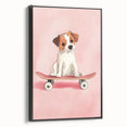 Framed Baby Art Prints – Puppy on Skateboard Nursery Wall Art