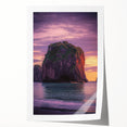 Stunning rolled print showcasing vibrant landscape cliffs in rich earth tones, beautifully packaged in a durable cardboard tube, ideal for home decor.