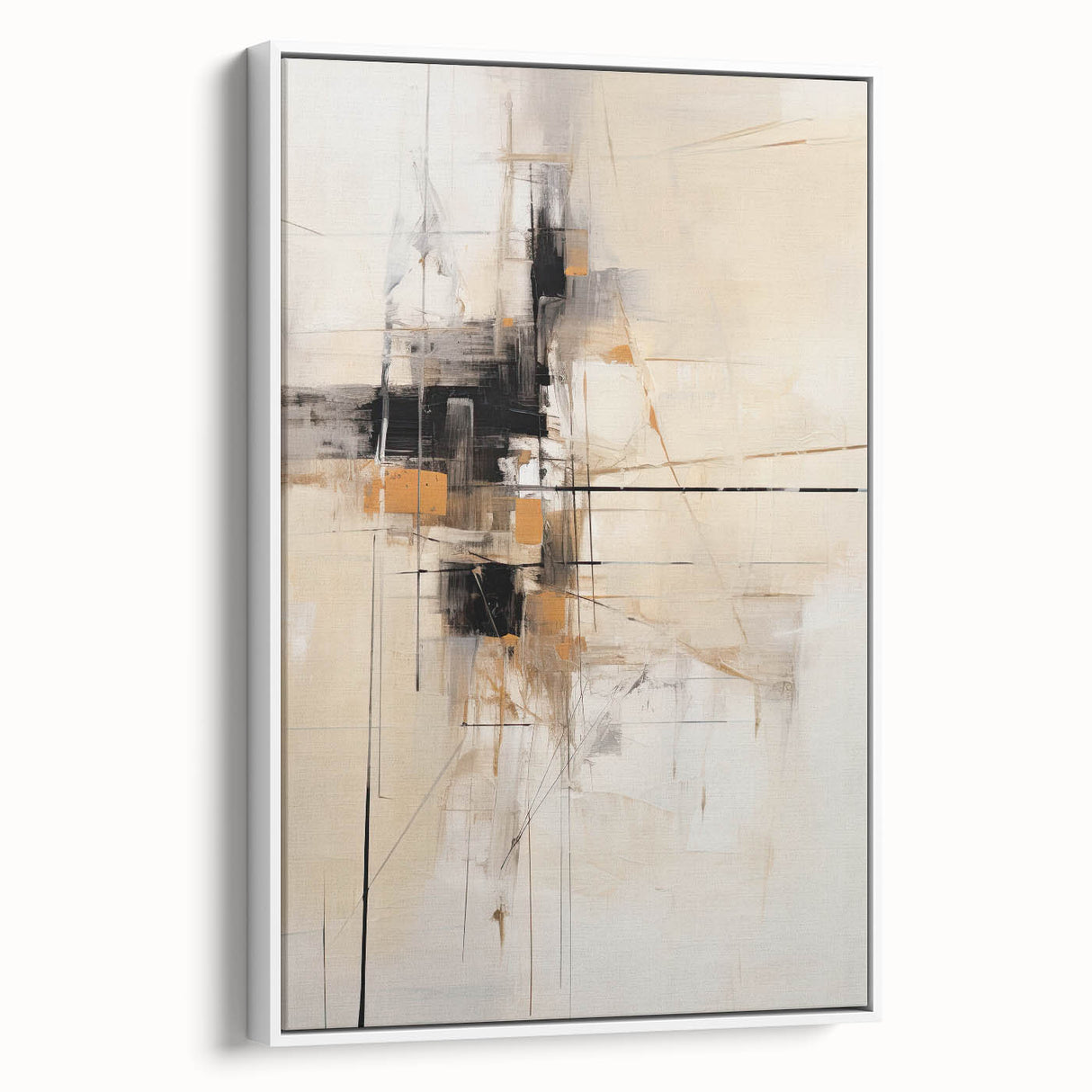 Modern Dining Room Art - Beige & Black Framed Dining Room Prints