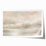 Abstract landscape wall art print showcasing vibrant colors and fluid shapes, rolled for easy transport, ideal for modern home decor.