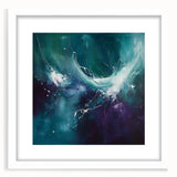 Contemporary Fluid Art – Teal and Violet Swirl with Abstract Energy