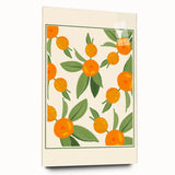 Large abstract wall art featuring vibrant fruits on acrylic glass, suitable for bedroom or dining room decor.