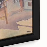 Modern Wall Art - Scenic Village Landscape - Unique Gypsy Camp Print