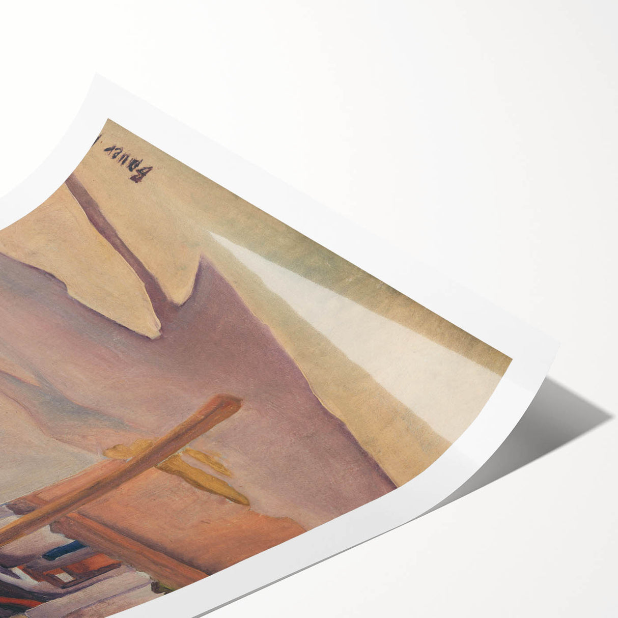 Modern Wall Art - Scenic Village Landscape - Unique Gypsy Camp Print