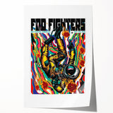 Foo Fighters Retro Wall Art - Vintage Psychedelic Space Poster