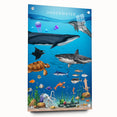 Underwater Marine Life Educational Wall Art - Kids' Learning Poster