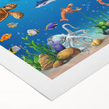 Underwater Marine Life Educational Wall Art - Kids' Learning Poster