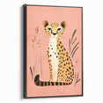 Stylish Cheetah Illustration - Personalized Kids Room Art