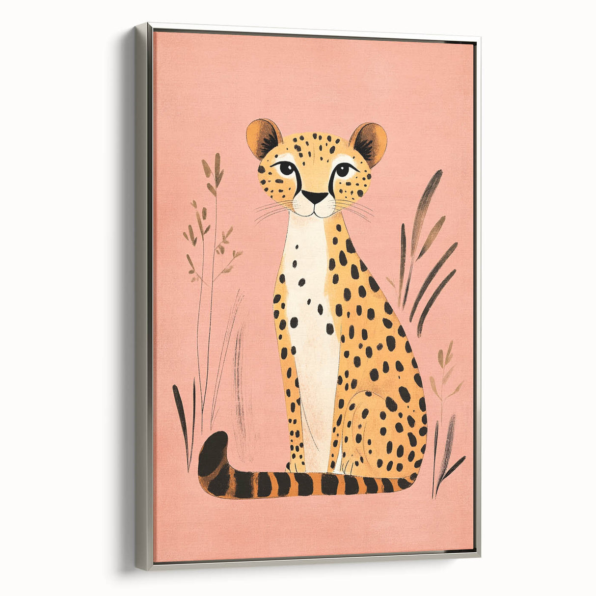 Stylish Cheetah Illustration - Personalized Kids Room Art