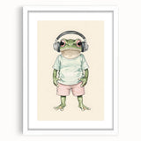 Cool Frog Nursery Wall Art - Baby Room Decor & Kids Room Art Prints