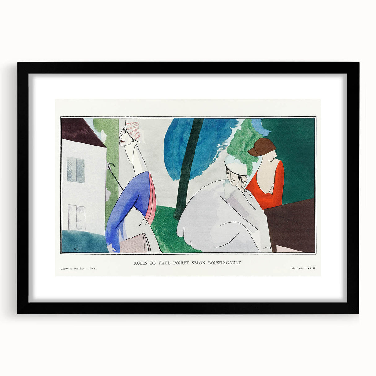 Vintage Fashion Plate - Modern Wall Art with Elegant 1914 Style