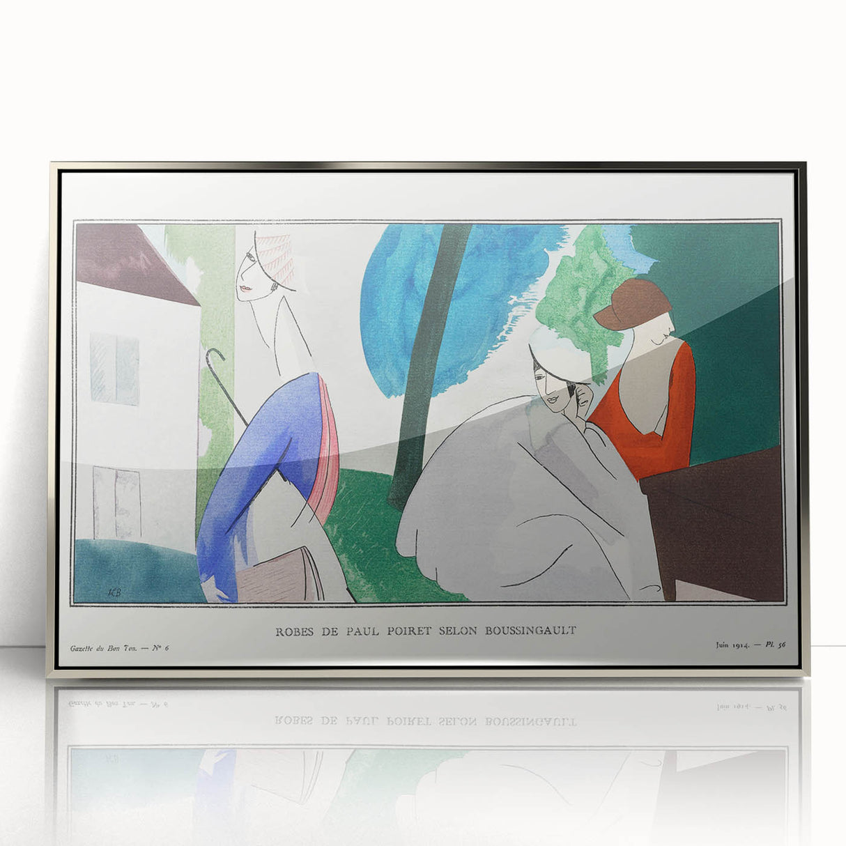 Vintage Fashion Plate - Modern Wall Art with Elegant 1914 Style