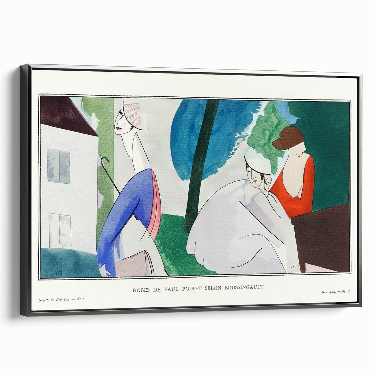 Vintage Fashion Plate - Modern Wall Art with Elegant 1914 Style