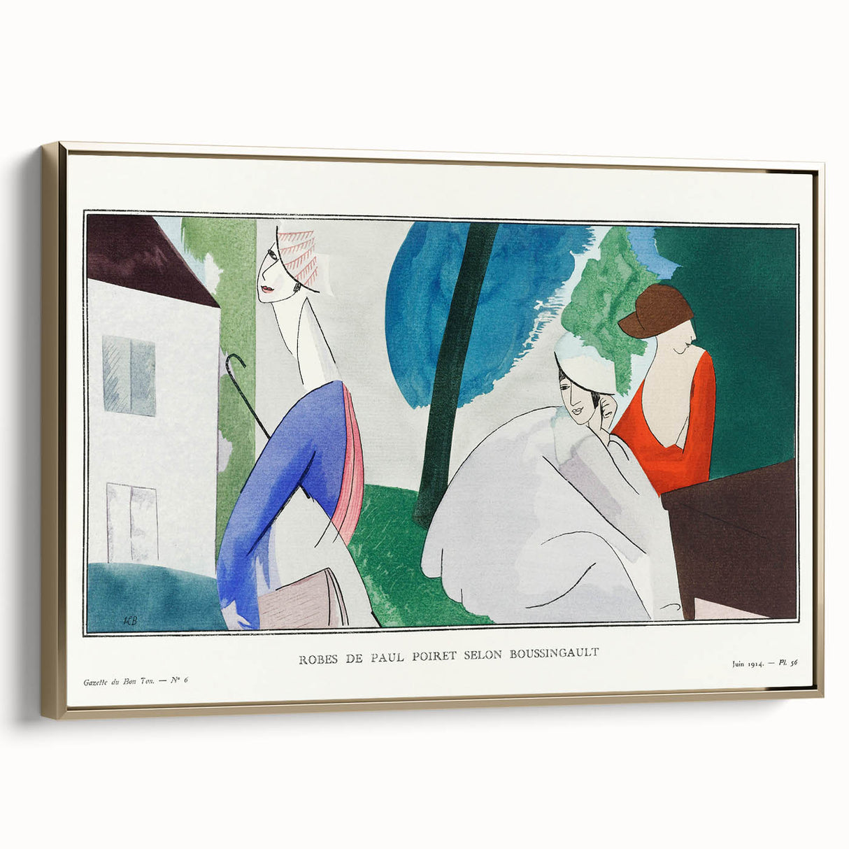 Vintage Fashion Plate - Modern Wall Art with Elegant 1914 Style