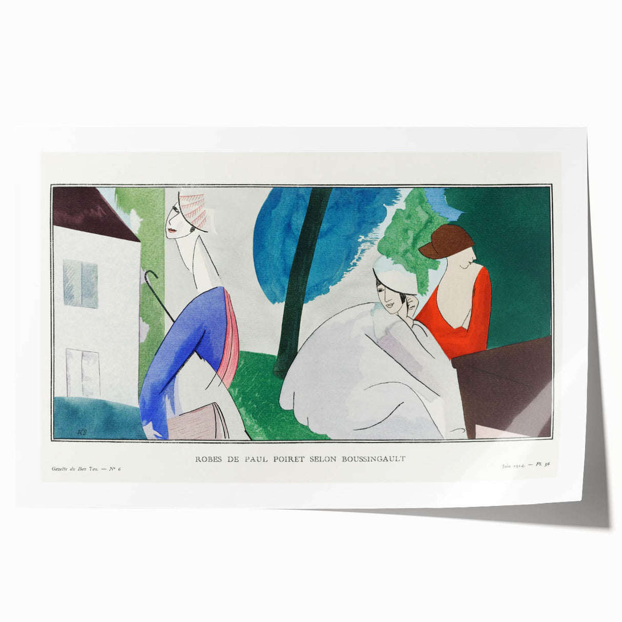 Vintage Fashion Plate - Modern Wall Art with Elegant 1914 Style