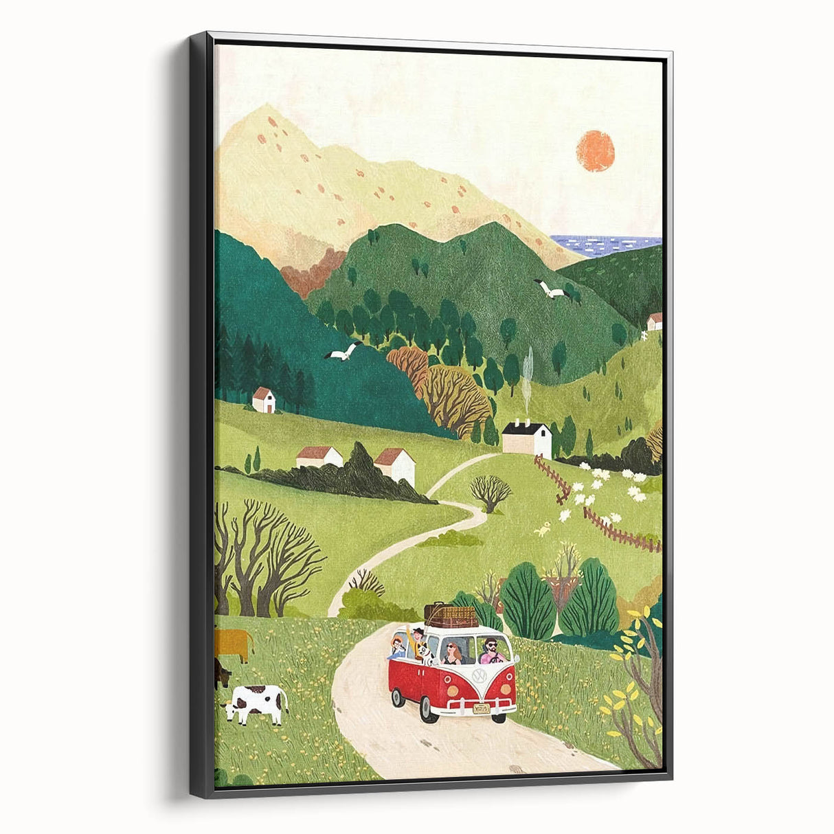 Adventure Boys Room Wall Art – Road Trip in Nature for Kids Rooms