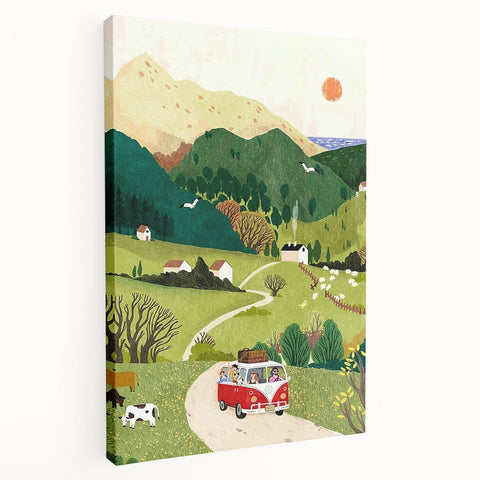 Adventure Boys Room Wall Art – Road Trip in Nature for Kids Rooms
