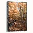 Black and white framed canvas depicting a vintage landscape painting, ideal for bedroom wall art.