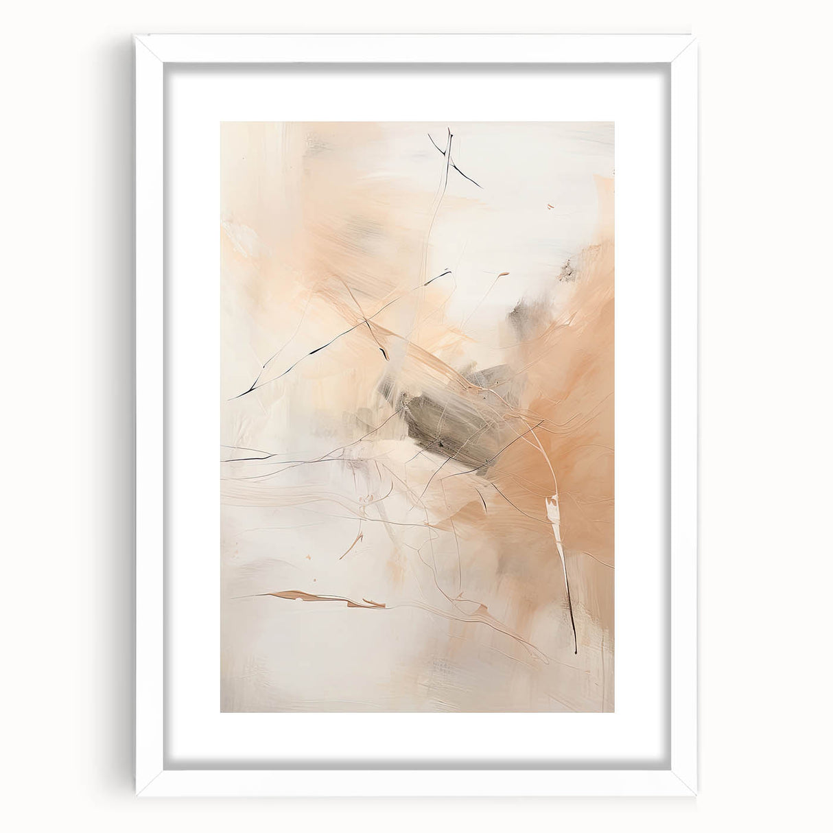 Framed Dining Room Prints - Elegant Abstract Dining Room Wall Art