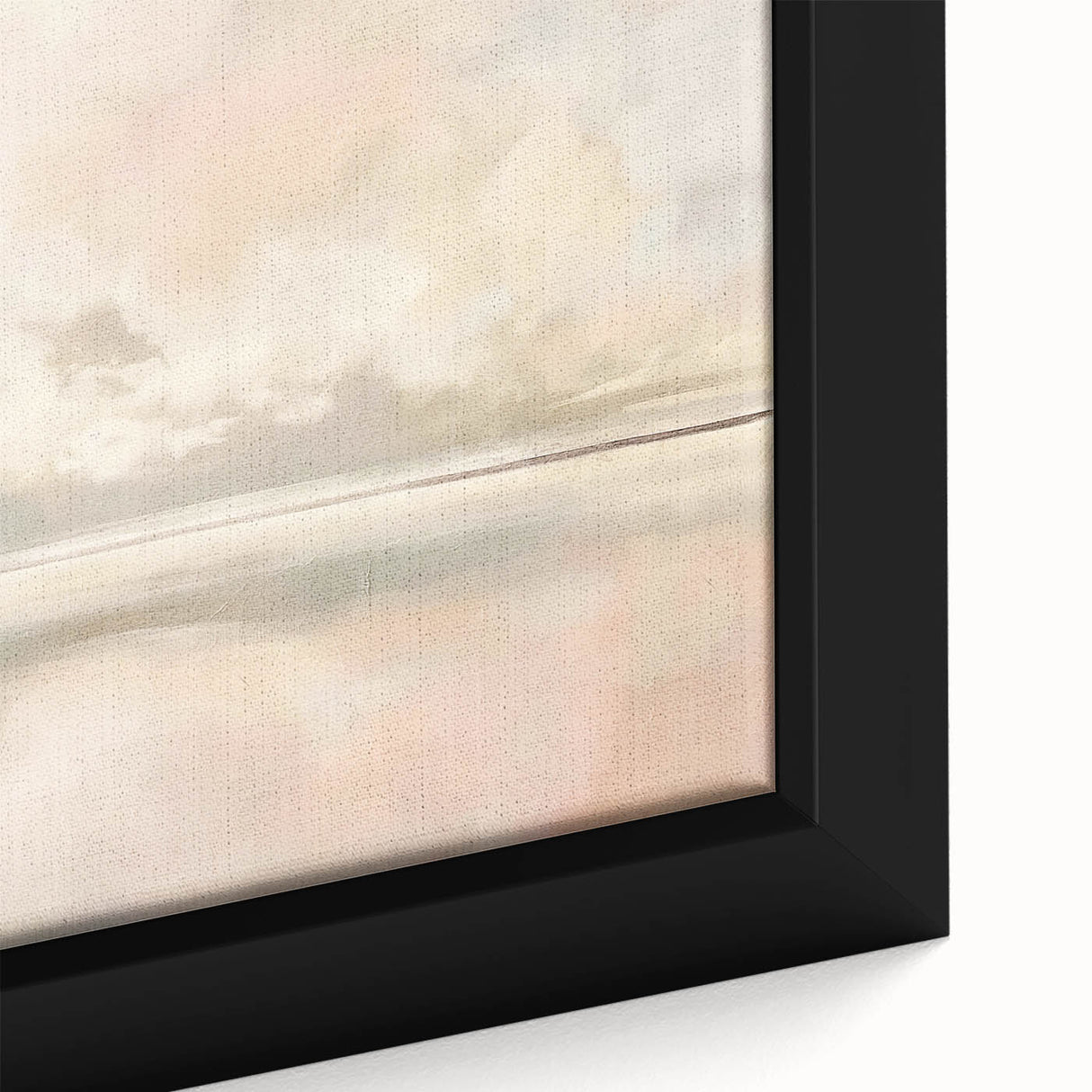 Close-up of a vibrant abstract landscape wall art piece, showcasing bold colors and intricate textures, framed and ready to enhance modern decor.