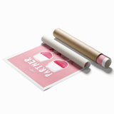 Extra large rolled print featuring a floral design in soft pastel shades, ideal for classy bathroom wall art.