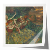 Four Dancers by Degas: Graceful Ballerinas in Pastel Wall Art