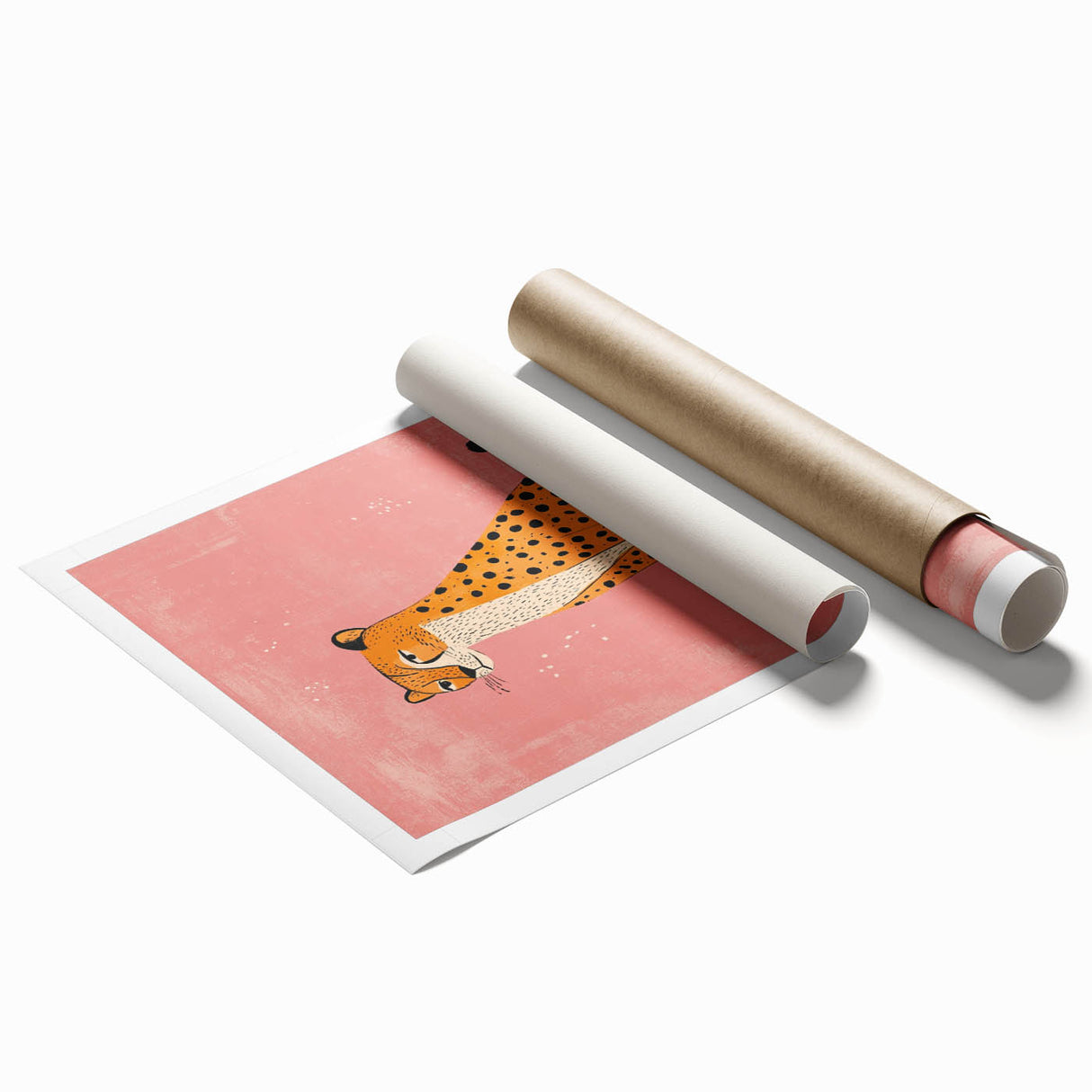 Stylish Cheetah Illustration - Playroom Wall Art