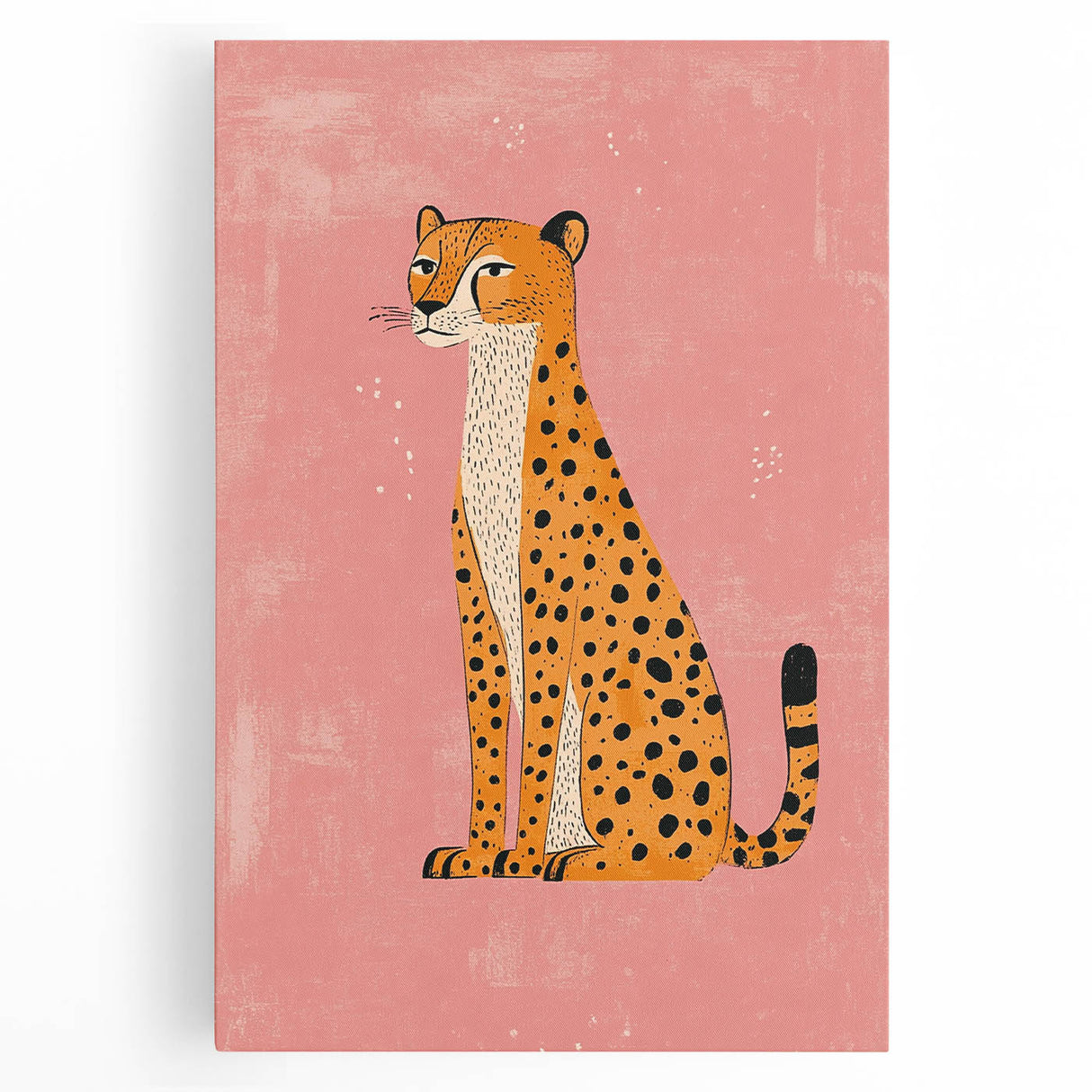 Stylish Cheetah Illustration - Playroom Wall Art
