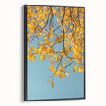 Black and white landscape painting on framed canvas, featuring a vintage-style autumn scene, ideal for bedroom wall art.