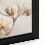 Close-up of a framed canvas showcasing vibrant abstract floral designs in bold colors, perfect for modern home decor, adding a touch of elegance and creativity.