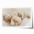 Abstract floral wall art print showcasing vibrant colors and intricate designs, rolled and ready for display, ideal for modern home decor.
