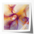Minimalist Abstract Wall Art – Plum and Gold Flow on Soft Lavender